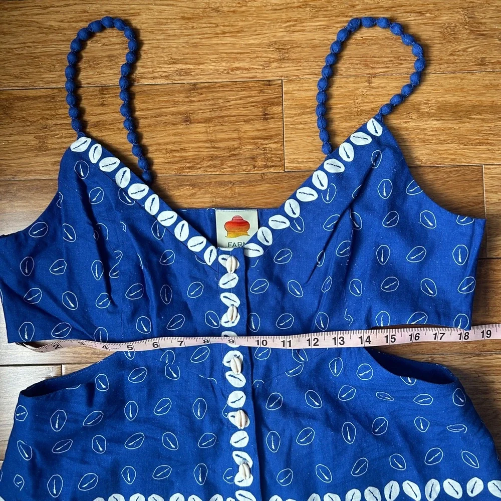 Farm Rio Blue Mixed Ondina Midi Dress XL NWT - Picture 9 of 15